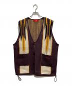 Indian Motocycleインディアン モーターサイクル）の古着「ニットベスト」｜イエローボルドー