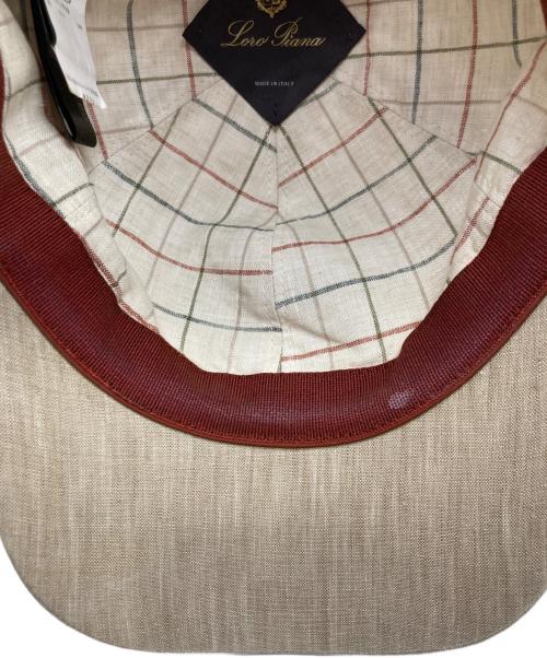 LORO PIANA（ロロピアーナ）LORO PIANA (ロロピアーナ) リネンベースボールキャップ ベージュ サイズ:Lの古着・服飾アイテム
