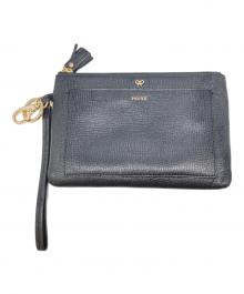 ANYA HINDMARCH（アニヤ・ハインドマーチ）の古着「ウォレットポーチ」｜ブラック