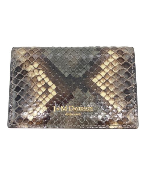 J&M DAVIDSON（ジェイ＆エム デヴィッドソン）J&M DAVIDSON (ジェイ＆エム デヴィッドソン) パイソンパスケース グレーの古着・服飾アイテム