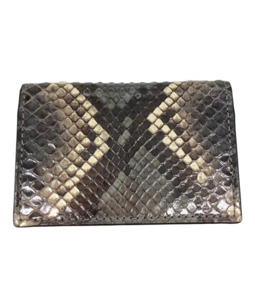 J&M DAVIDSON（ジェイ＆エム デヴィッドソン）J&M DAVIDSON (ジェイ＆エム デヴィッドソン) パイソンパスケース グレーの古着・服飾アイテム