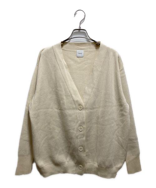 Spick and Span（スピック＆スパン）Spick and Span (スピックアンドスパン) ラメ深Vカーディガン ベージュ サイズ:無しの古着・服飾アイテム