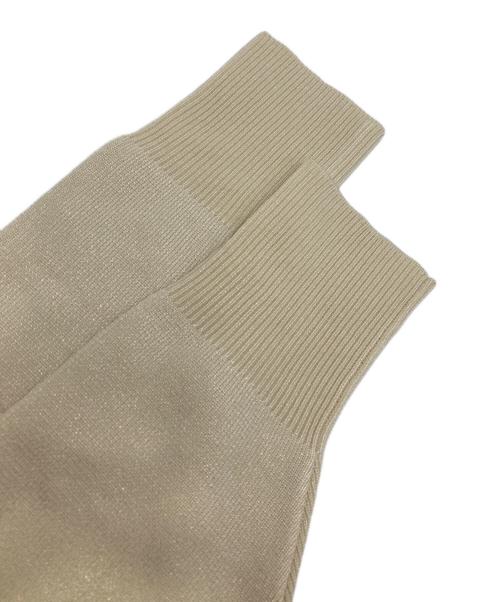 Spick and Span（スピック＆スパン）Spick and Span (スピックアンドスパン) ラメ深Vカーディガン ベージュ サイズ:無しの古着・服飾アイテム