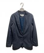 MM6 Maison Margielaエムエムシックスメゾンマルジェラ）の古着「比翼テーラードジャケット」｜ネイビー