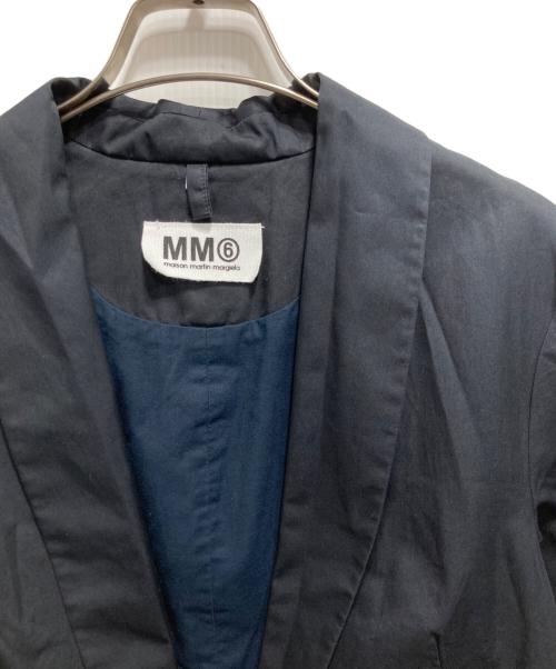 MM6 Maison Margiela（エムエムシックスメゾンマルジェラ）MM6 Maison Margiela (エムエムシックスメゾンマルジェラ) 比翼テーラードジャケット ネイビー サイズ:42の古着・服飾アイテム