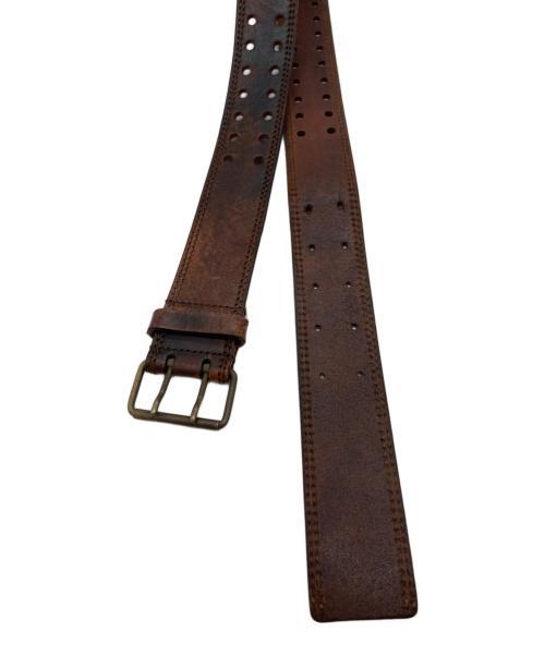 DIOR HOMME（ディオール オム）DIOR HOMME (ディオール オム) ダブルピンレザーベルト ブラウンの古着・服飾アイテム