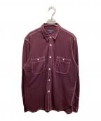 COMME des GARCONS HOMMEコムデギャルソン オム）の古着「AD2008 製品染めシャツ」｜ボルドー