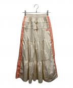 adidasアディダス）の古着「サマーグロー スカート」｜オレンジ×アイボリー