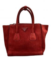 PRADA（プラダ）の古着「SCAMOSCIATOハンドバッグ」｜レッド
