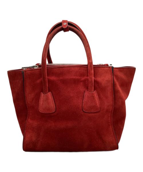 PRADA（プラダ）PRADA (プラダ) SCAMOSCIATOハンドバッグ レッドの古着・服飾アイテム