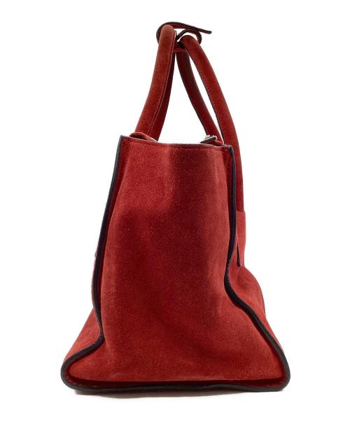 PRADA（プラダ）PRADA (プラダ) SCAMOSCIATOハンドバッグ レッドの古着・服飾アイテム