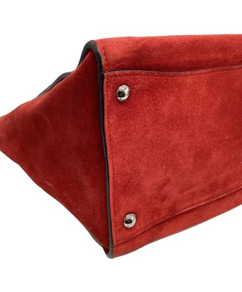 PRADA（プラダ）PRADA (プラダ) SCAMOSCIATOハンドバッグ レッドの古着・服飾アイテム