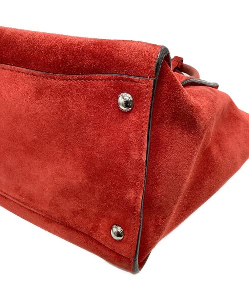 PRADA（プラダ）PRADA (プラダ) SCAMOSCIATOハンドバッグ レッドの古着・服飾アイテム