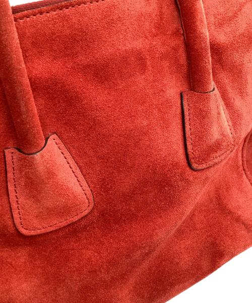 PRADA（プラダ）PRADA (プラダ) SCAMOSCIATOハンドバッグ レッドの古着・服飾アイテム