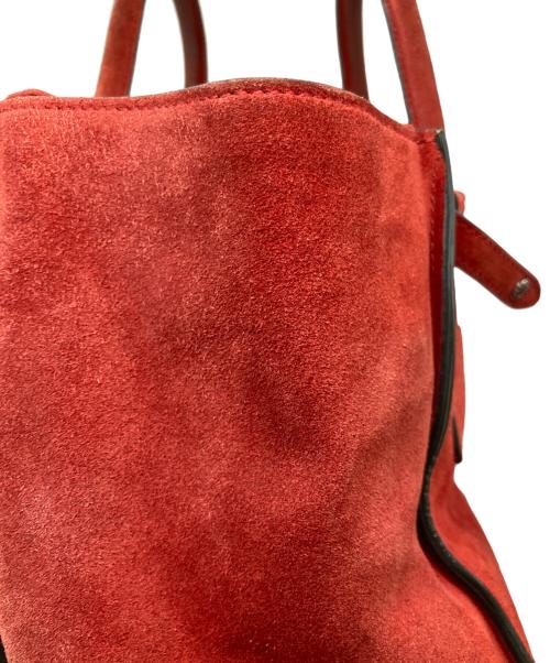 PRADA（プラダ）PRADA (プラダ) SCAMOSCIATOハンドバッグ レッドの古着・服飾アイテム