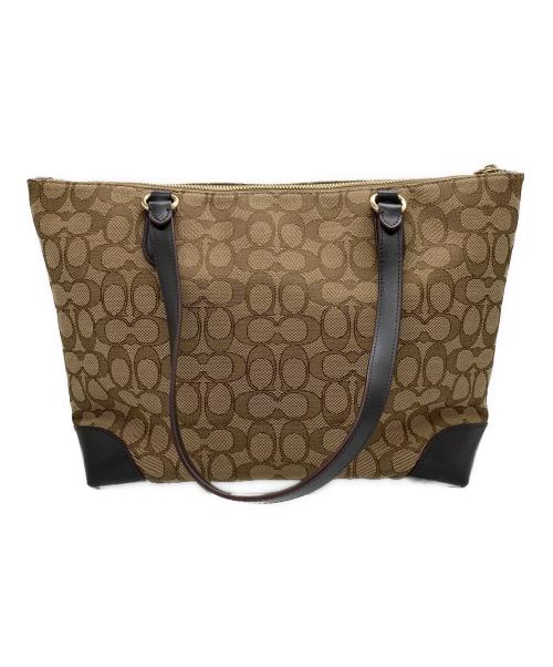 COACH（コーチ）COACH (コーチ) シグネチャートートバッグ ベージュの古着・服飾アイテム