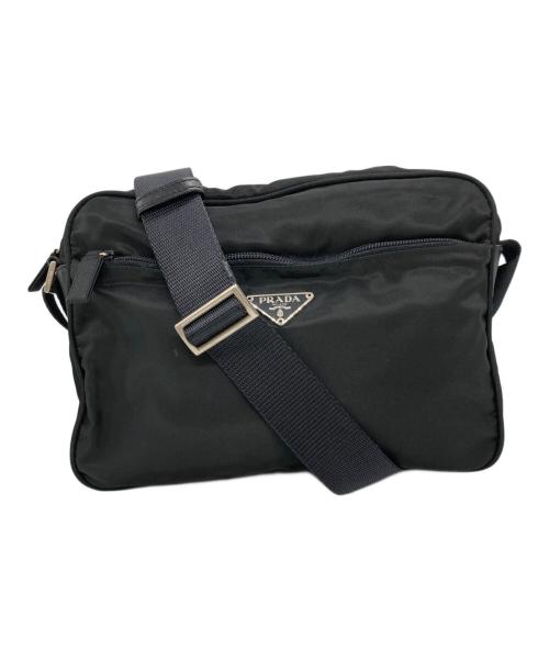 PRADA（プラダ）PRADA (プラダ) ナイロンショルダーバッグ ブラックの古着・服飾アイテム