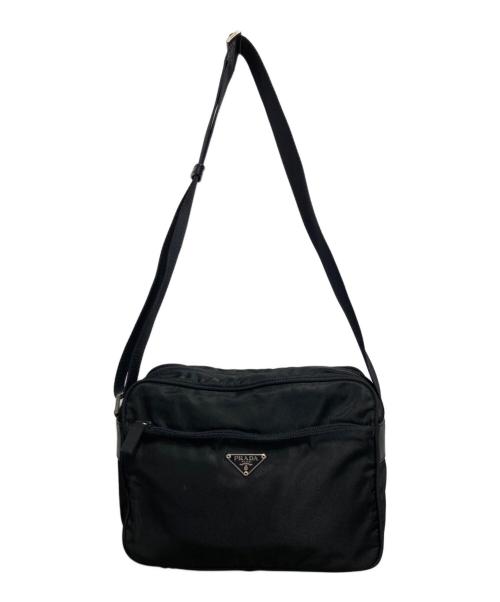 PRADA（プラダ）PRADA (プラダ) ナイロンショルダーバッグ ブラックの古着・服飾アイテム
