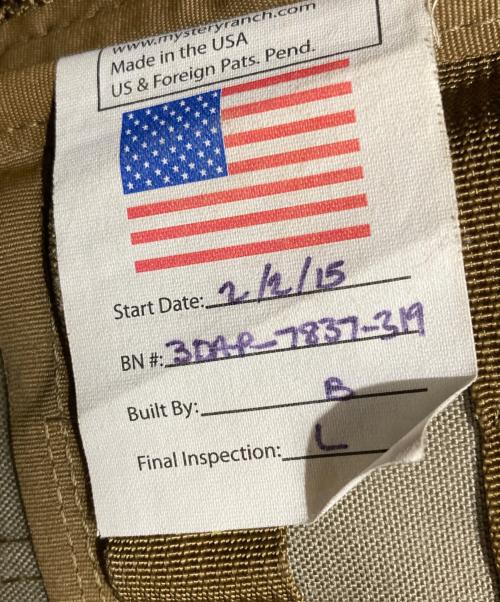 MYSTERY RANCH（ミステリーランチ）MYSTERY RANCH (ミステリーランチ) USA製3DAY ASSAULT COYOTE ブラウンの古着・服飾アイテム