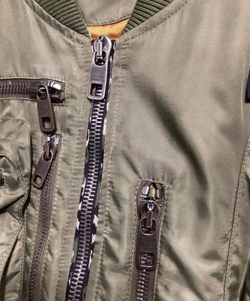 DOLCE & GABBANA（ドルチェ＆ガッバーナ）DOLCE & GABBANA (ドルチェ＆ガッバーナ) マルチジップMA-1ジャケット カーキ サイズ:46の古着・服飾アイテム