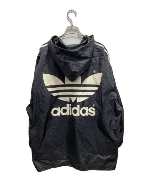 adidas（アディダス）adidas (アディダス) デサント90ｓナイロンプルオーバーパーカー ブラック サイズ:Lの古着・服飾アイテム