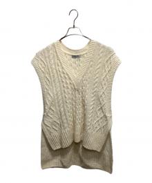 WRAPINKNOT（ラッピンノット）の古着「Vintage processing cable knit vest」｜アイボリー