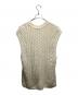 WRAPINKNOT (ラッピンノット) Vintage processing cable knit vest アイボリー：5000円