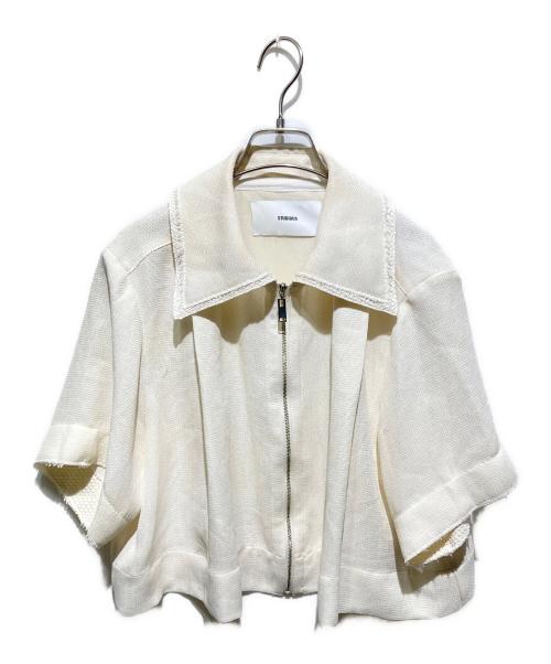STUDIOUS（ステュディオス）STUDIOUS (ステュディオス) クロップドメッシュシャツ アイボリー サイズ:FREEの古着・服飾アイテム
