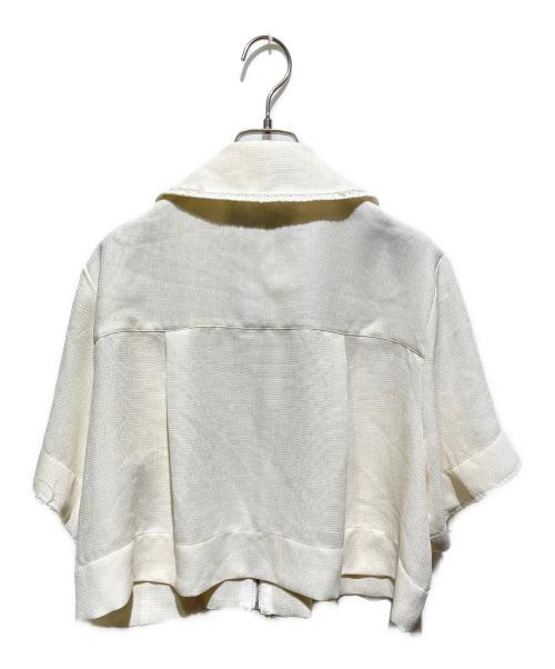 STUDIOUS（ステュディオス）STUDIOUS (ステュディオス) クロップドメッシュシャツ アイボリー サイズ:FREEの古着・服飾アイテム
