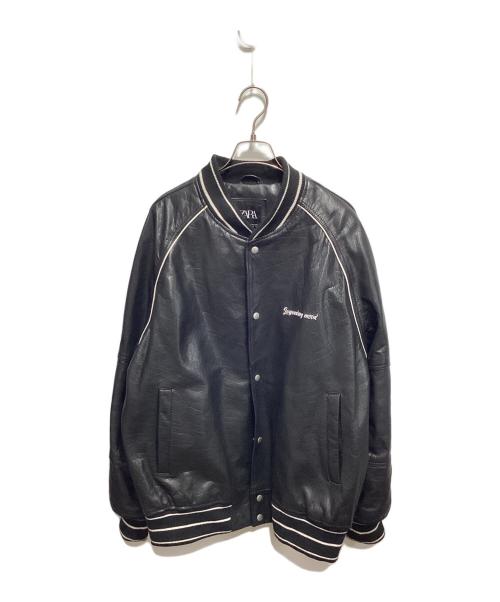 ZARA（ザラ）ZARA (ザラ) レザージャケット ブラック サイズ:Ｌの古着・服飾アイテム