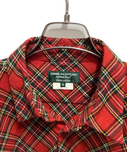 COMME des GARCONS HOMME PLUS EVERGREEN（コムデギャルソンオムプリュスエバーグリーン）COMME des GARCONS HOMME PLUS EVERGREEN (コムデギャルソンオムプリュスエバーグリーン) 2006AW バイアスチェック シャツ レッド サイズ:Ｓの古着・服飾アイテム