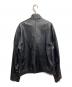 ARMANI JEANS (アルマーニジーンズ) スタンドカラージップアップレザージャケット ブラック サイズ:40：20000円