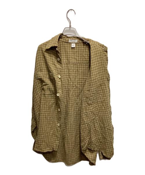 GIORGIO ARMANI LE COLLEZIONI（ジョルジオアルマーニ）GIORGIO ARMANI LE COLLEZIONI (ジョルジオアルマーニ) ヴィンテージチェックシャツ ブラウン サイズ:39の古着・服飾アイテム