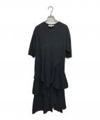 ENFOLDエンフォルド）の古着「コットンレイヤードワンピース」｜ブラック