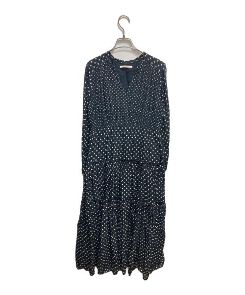 ne quittez pas（ヌキテパ）ne quittez pas (ヌキテパ) IENA別注 ドットマキシワンピース ネイビー サイズ:不明の古着・服飾アイテム