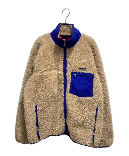 Patagonia（パタゴニア）Patagonia (パタゴニア) 00ｓUSA製クラシックレトロ パイルカーディガン ベージュ サイズ:Lの古着・服飾アイテム