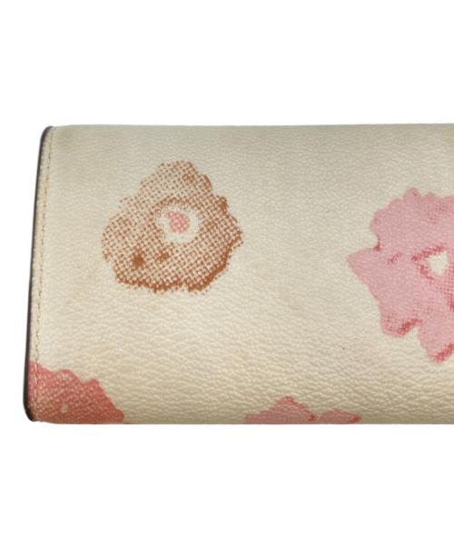 COACH（コーチ）COACH (コーチ) マルチ フローラル プリントキーケース アイボリー×ピンクの古着・服飾アイテム