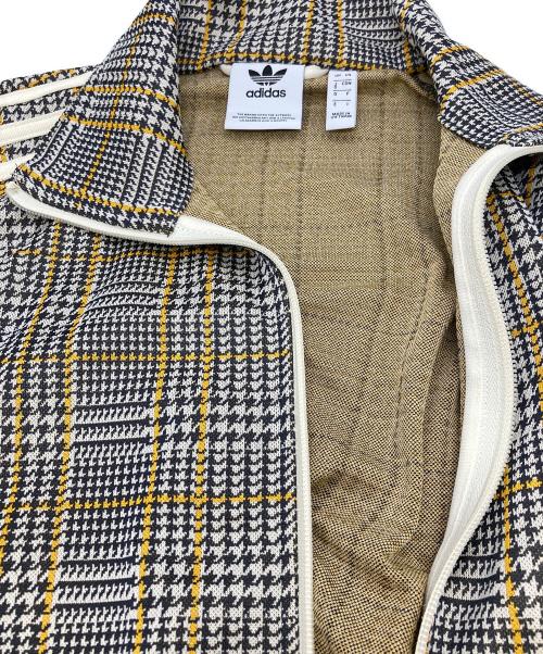 adidas（アディダス）adidas (アディダス) タータンチェックトラックジャケット イエロー×グレーの古着・服飾アイテム
