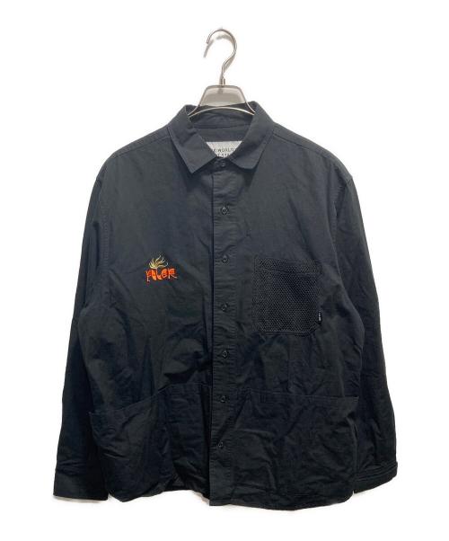 POLeR（ポーラー）POLeR (ポーラー) 刺繍シャツジャケット ブラック サイズ:Mの古着・服飾アイテム