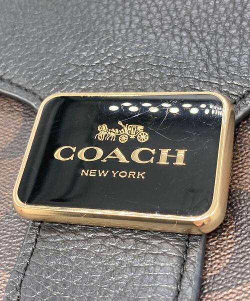 COACH（コーチ）COACH (コーチ) ペッパー サッチェル シグネチャー キャンバス ブラウンの古着・服飾アイテム