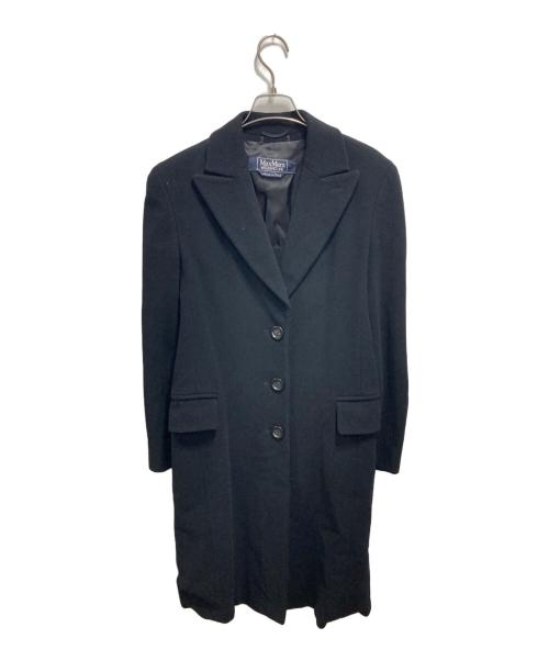 Max Mara WEEK END LINE（マックスマーラ ウイークエンドライン）Max Mara WEEK END LINE (マックスマーラ ウイークエンドライン) ウールチェスターコート ブラック サイズ:40の古着・服飾アイテム