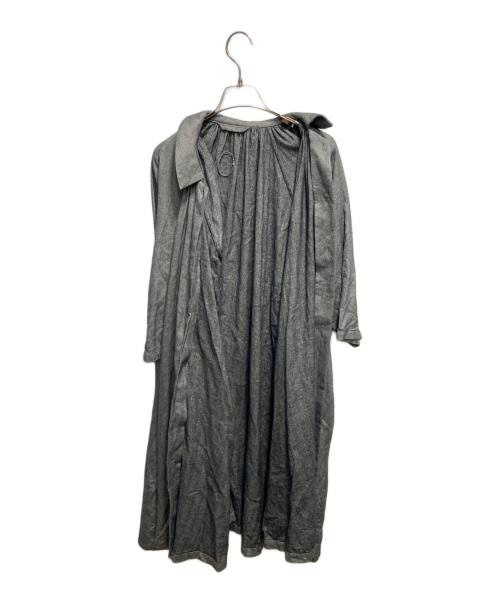 Atelier d'antan（アトリエダンタン）Atelier d'antan (アトリエダンタン) コットンギャザーシャツワンピース グレー サイズ:不明の古着・服飾アイテム