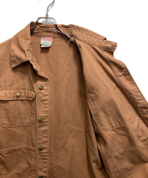 Pointer（ポインター）Pointer (ポインター) USA製ダック地カバーオール ブラウン サイズ:Mの古着・服飾アイテム
