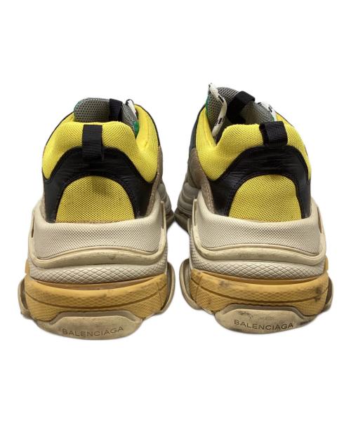 BALENCIAGA（バレンシアガ）BALENCIAGA (バレンシアガ) イタリア製 ユーズド加工Triple S イエロー×グレー サイズ:44の古着・服飾アイテム
