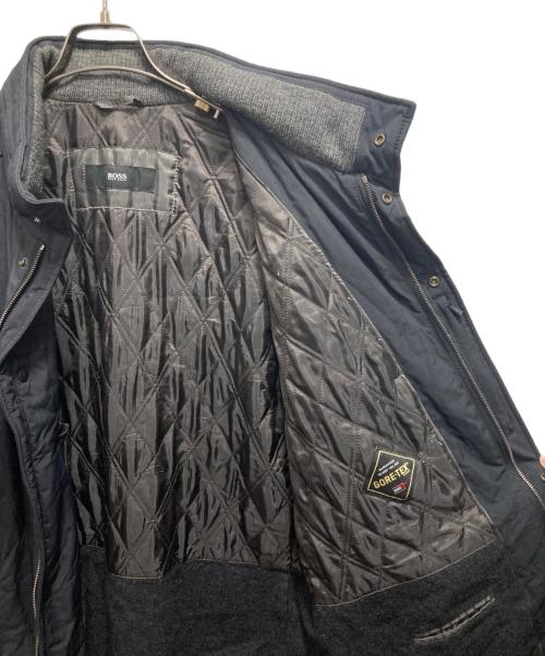 BOSS HUGO BOSS（ボス ヒューゴボス）BOSS HUGO BOSS (ボス ヒューゴボス) GORE-TEX ナイロンコート ブラック サイズ:54の古着・服飾アイテム