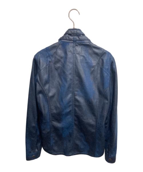 TORNADO MART（トルネードマート）TORNADO MART (トルネードマート) ヘアラインシングルライダースジャケット ネイビー サイズ:Ⅿの古着・服飾アイテム