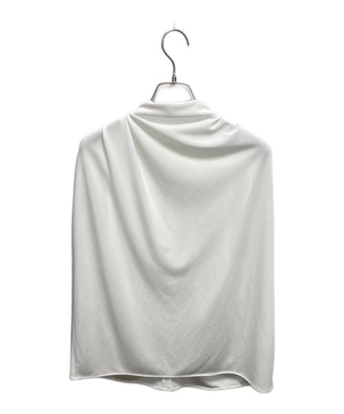 anuans（アニュアンス）anuans (アニュアンス) ギャザードレープカットトップス ホワイト サイズ:FREEの古着・服飾アイテム