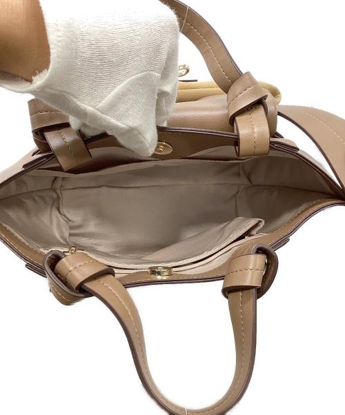 LANVIN en Bleu（ランバンオンブルー）LANVIN en Bleu (ランバンオンブルー) ルイーズ 2wayトートバッグ ベージュ 未使用品の古着・服飾アイテム