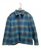 PENDLETONペンドルトン）の古着「オンブレチェックジップブルゾン」｜ブルー