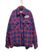 DIESELディーゼル）の古着「-TANIFER チェック オーバーシャツジャケット」｜ネイビー